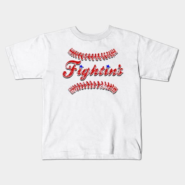 Fightin' Baseball Kids T-Shirt by TeeCreations